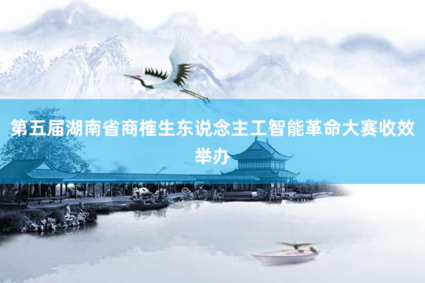 第五届湖南省商榷生东说念主工智能革命大赛收效举办